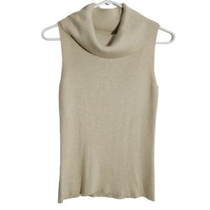 LOFT Silk Sleeveless Turtleneck